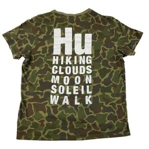 Adidas x Pharrell Williams Camo Hu Embroidered Logo Graphic T-shirt Mens Medium